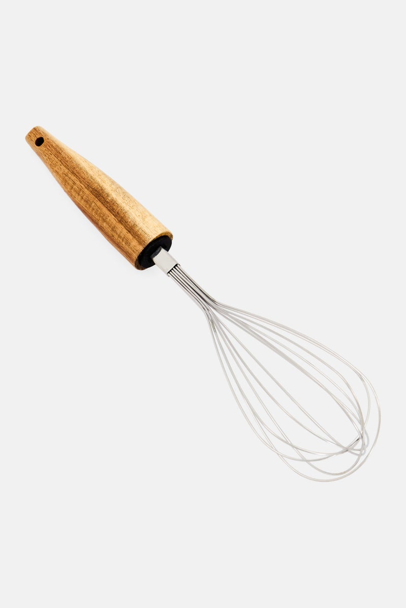 Cuisine Art Whisk With Wood Handle, Beige  - Image 3