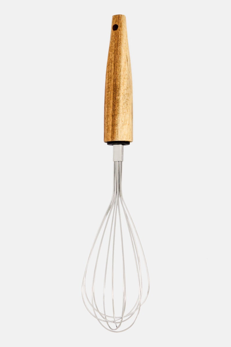 Cuisine Art Whisk With Wood Handle, Beige  - Image 2
