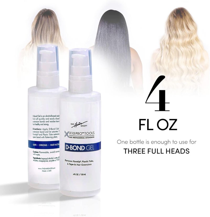 The Hair Shop D-Bond Gel Remover for Keratin Hair Extensions - 4 oz - Image 4