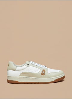 DUCHINI Men's Panelled Lace-Up Low Ankle Sneakers  - Image 3