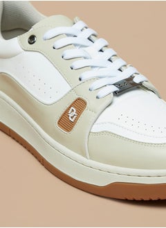 DUCHINI Men's Panelled Lace-Up Low Ankle Sneakers  - Image 5