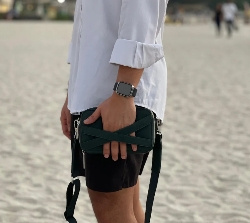 Veganologie  Mars Man Bag in Green Made from 5.5 Recycled Plastic Bottles  | Best Price UAE