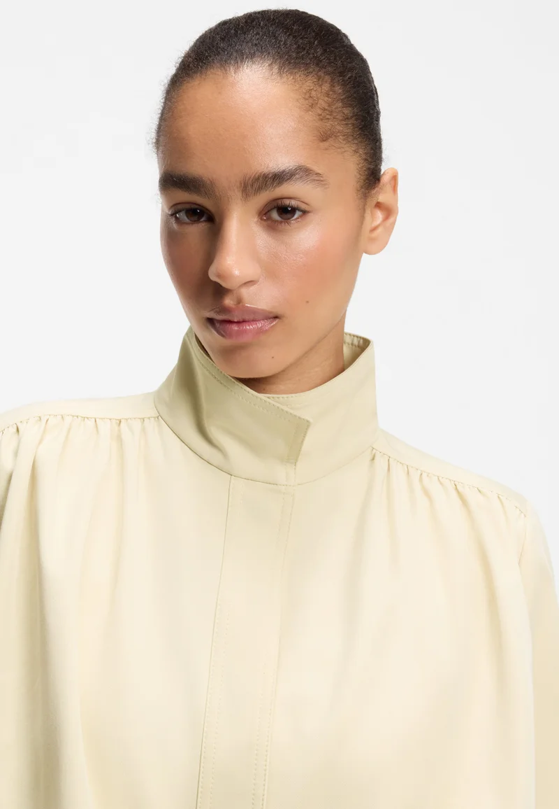 BOSS Light Yellow Relaxed-fit blazer with balloon hem for Women | Best Price UAE
