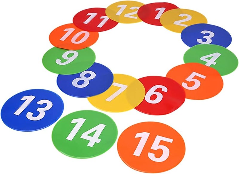 Red Numbered Spots Markers For Fitness Agility Training And Court Floor Marking - Image 4