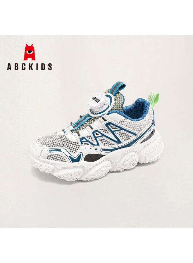 Abc Kids Boys' Shoes, Summer Cage Sandals, Big Kids Running Mesh Breathable Children's Sneakers, 3339py, Gray And Blue, Size 31 - Image 2