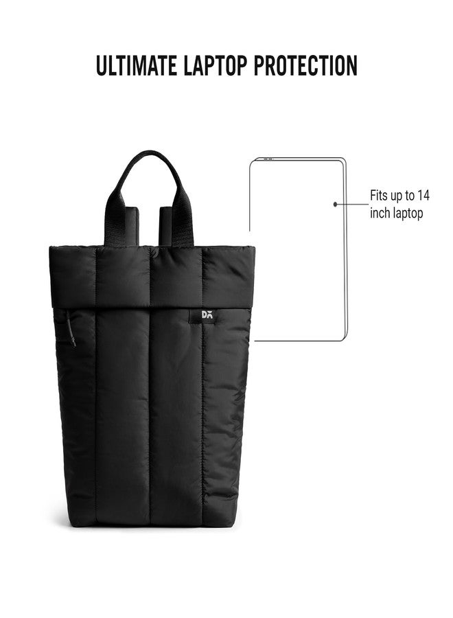 DailyObjects Black Wing Backpack (17L) Bag for Men & Women|Fits 13/14 inch Laptop/Macbook Pro/Air Ipad|Lightweight| Durable Backpack |Padded Straps|Office/Daily Use/Travel/Work|Multi Compartments - Image 3