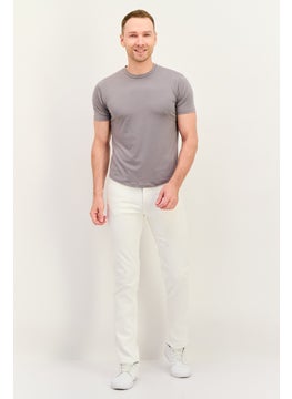 Jack Jones Men Regular Fit Plain  Stretchable Denim, White  - Image 4
