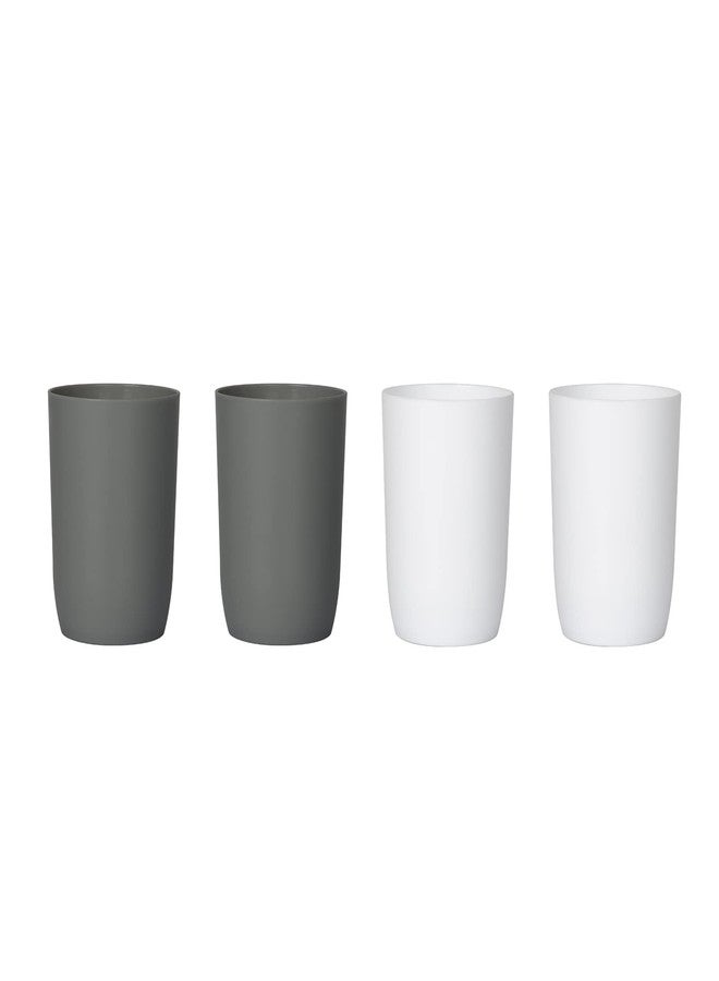 Topsky 4pcs Bathroom Tumbler Prime Premium High Grade Sturdy Drink Cup Toothbrush Cup Bathroom Tumbler for Home Bathroom - Image 1