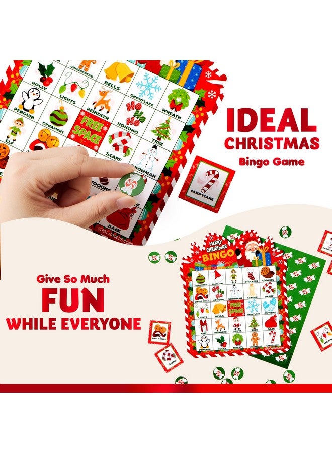 JOYIN 30 Players Christmas Bingo Cards, Xmas Bingo Game for Kids Family Activities, Holiday Winter Bingo Cards for Party Card Games, School Classroom Indoor Party Games - Image 4