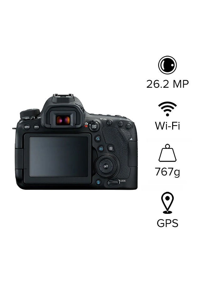 Canon EOS 6D Mark II DSLR Body 26.2MP With LCD Touchscreen, Built-In Wi-Fi, NFC, Bluetooth And GPS Geotagging Technology Black - Image 3