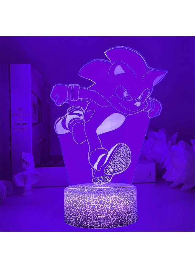 Thoraya Colorful Night Light 3D Anime Night Light Toy with 16 Changing Colors Remote Control Bedroom Lamp Birthday Gifts for Children  - Image 3