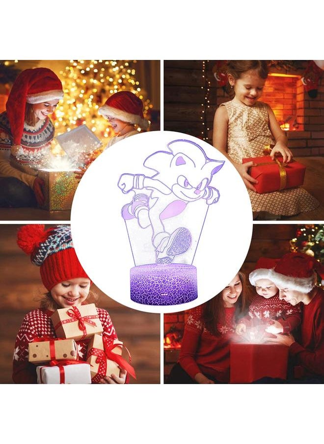Thoraya Colorful Night Light 3D Anime Night Light Toy with 16 Changing Colors Remote Control Bedroom Lamp Birthday Gifts for Children  - Image 4