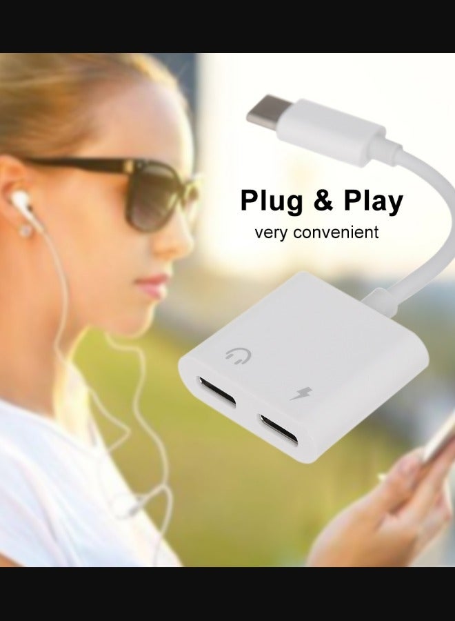 Type C Audio Headset Adapter USB Power Charging Port - Image 4