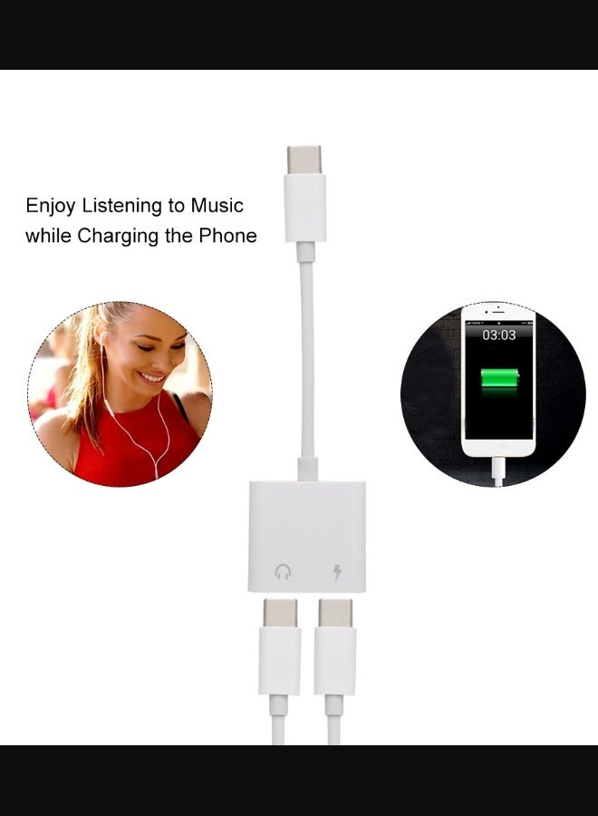 Type C Audio Headset Adapter USB Power Charging Port - Image 5