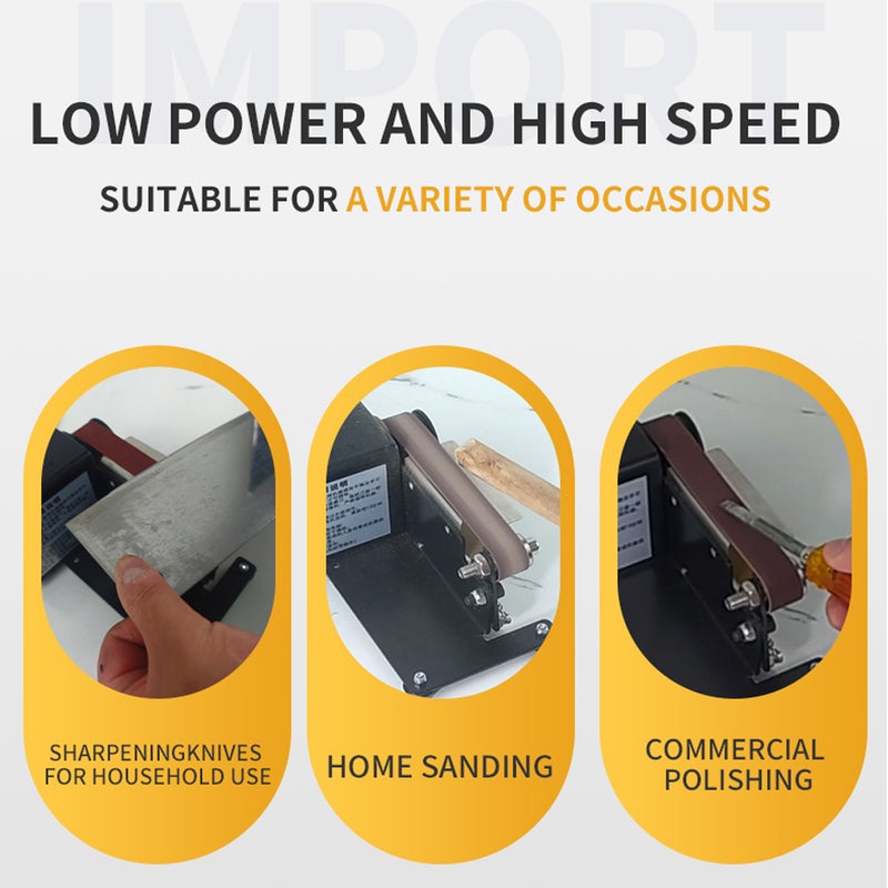 35W 7000RPM Fixed Angle Auto Cutter Sharpener Belt Sander DIY Polishing Machine Multi-function Mini Desktop Belt Sander Machine - Image 5