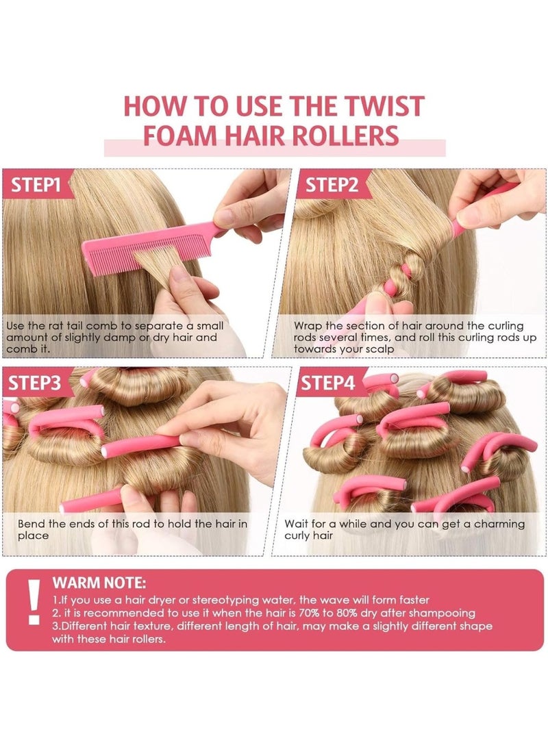 Flexible Foam Hair Rollers with a Diameter of 1.2 cm (10 pieces) Multi Colors - Image 3