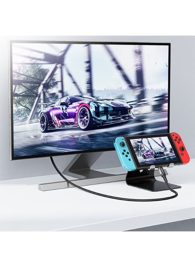 ACEFAST HD Video Cable C1-10 USB-C to HDTV 4K, 4K@60Hz HDR, Aluminum Alloy & Nylon Braided, 1.8m Length - Black - Image 4