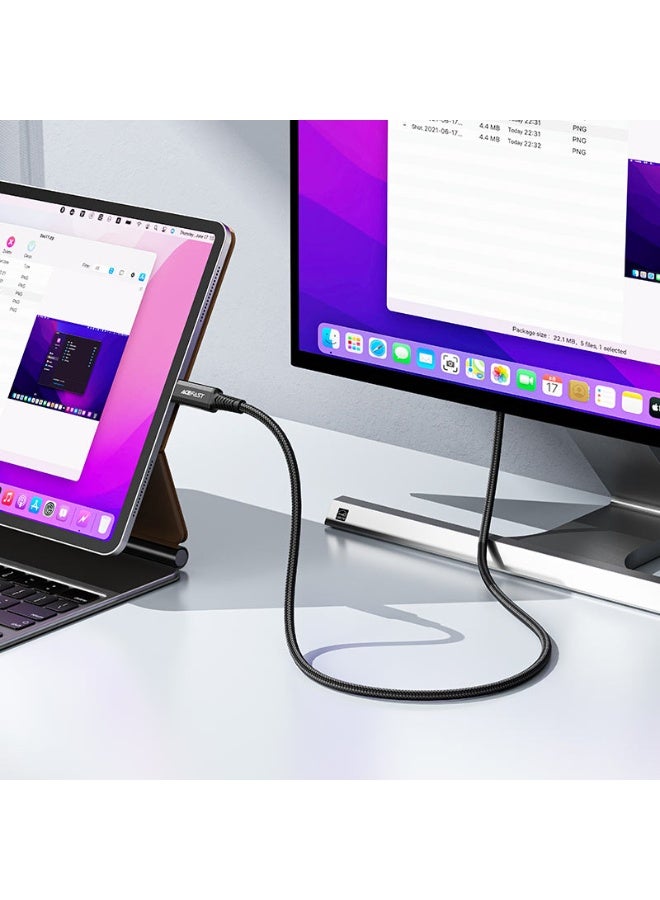 ACEFAST HD Video Cable C1-10 USB-C to HDTV 4K, 4K@60Hz HDR, Aluminum Alloy & Nylon Braided, 1.8m Length - Black - Image 3