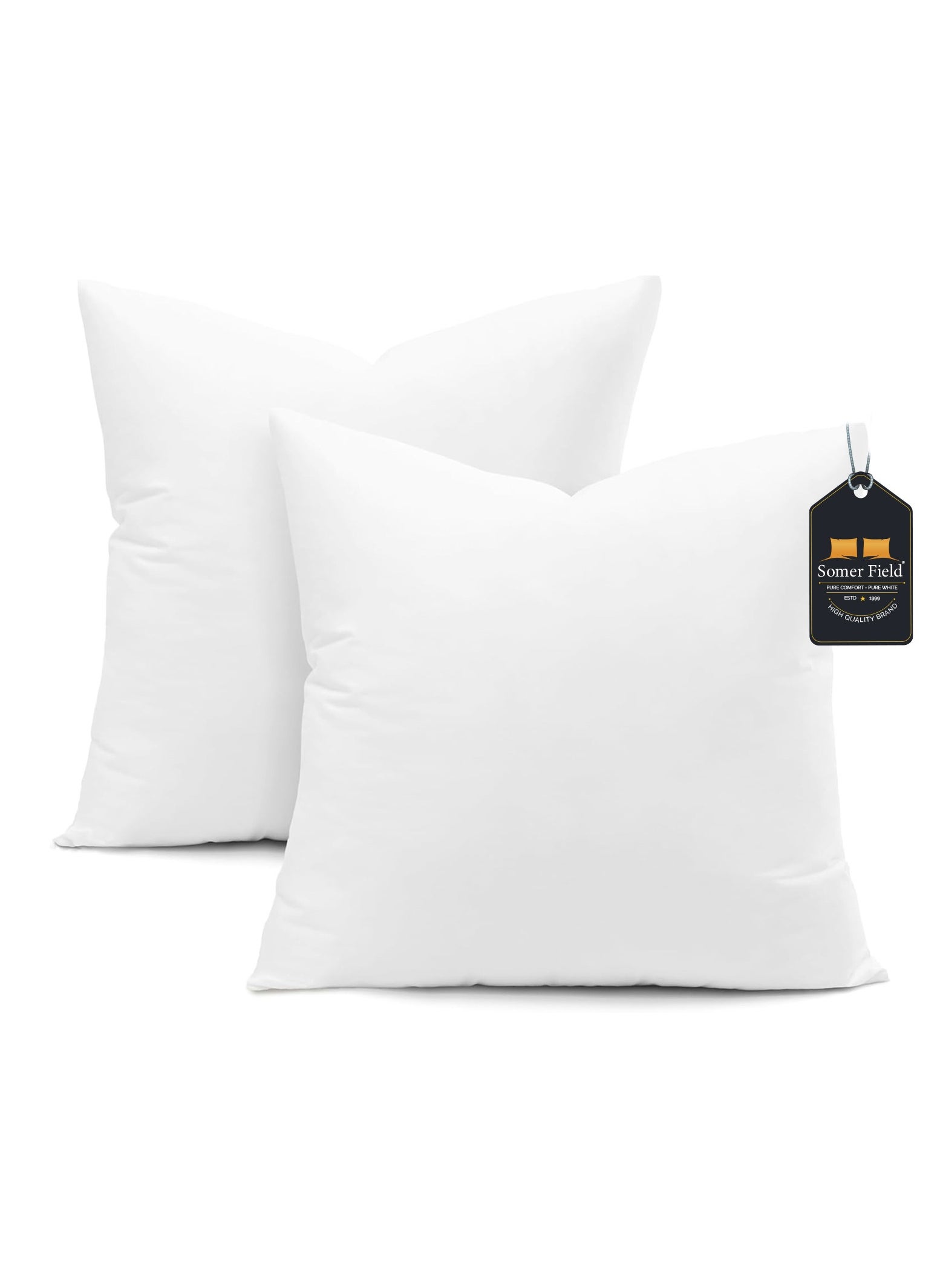 Somerfield Somer Field - Super Soft Bedding Cushion, Cushion Stuffer Inserts, Hollow Siliconised Fibre Square Pillows - White - Best Buy (30x30 cm) 