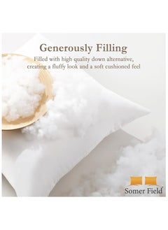 Somerfield Somer Field - Super Soft Bedding Cushion, Cushion Stuffer Inserts, Hollow Siliconised Fibre Square Pillows - White - Best Buy (30x30 cm)  - Image 2