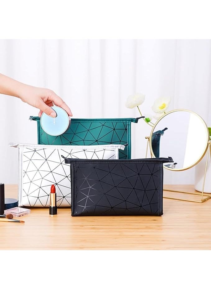 Prostuff.in Prostuffin Portable Waterproof PU Fashion High Capacity Cosmetic Bag Toiletry Make Up Organizer Wash Bags Ladies Makeup Travel Storage Pouch Multicolor 1 Pcs  - Image 2