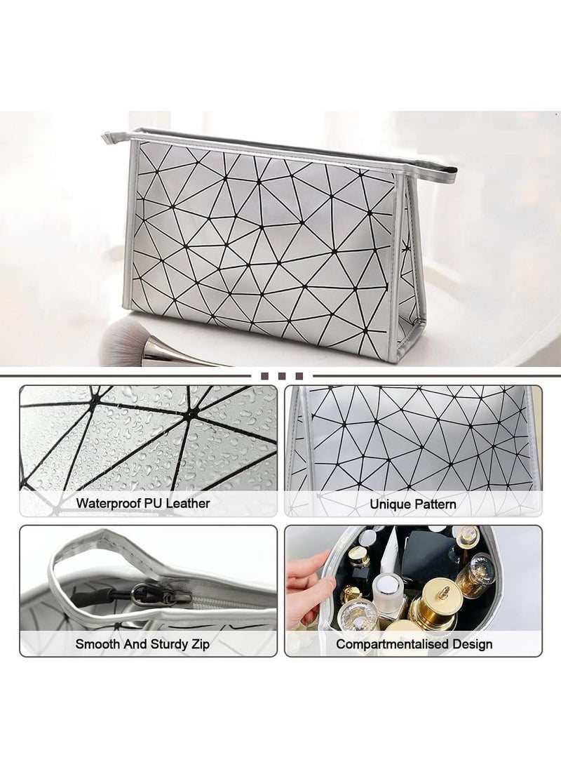 Prostuff.in Prostuffin Portable Waterproof PU Fashion High Capacity Cosmetic Bag Toiletry Make Up Organizer Wash Bags Ladies Makeup Travel Storage Pouch Multicolor 1 Pcs  - Image 3