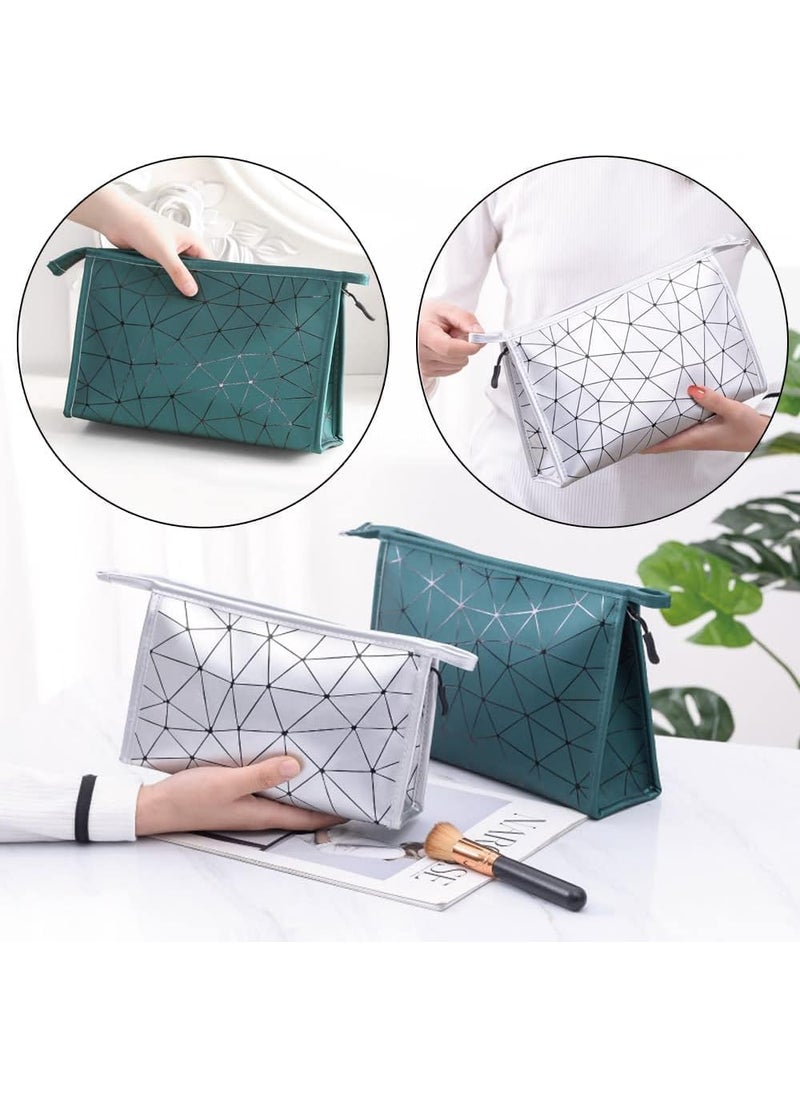 Prostuff.in Prostuffin Portable Waterproof PU Fashion High Capacity Cosmetic Bag Toiletry Make Up Organizer Wash Bags Ladies Makeup Travel Storage Pouch Multicolor 1 Pcs  - Image 4