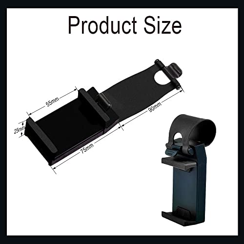 HAOBO Car Phone Holder - Adjustable Car Cradle, Steering Wheel Phone Mount, Universal Mobile Phone Mount, Hands Free Automobile Cell Phone Holder for Most Steering Wheels (Black) - Image 2