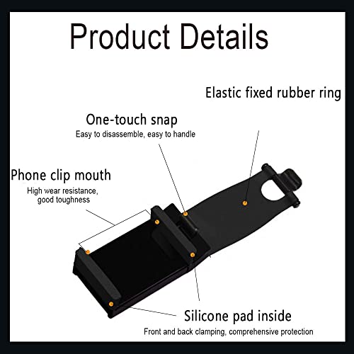 HAOBO Car Phone Holder - Adjustable Car Cradle, Steering Wheel Phone Mount, Universal Mobile Phone Mount, Hands Free Automobile Cell Phone Holder for Most Steering Wheels (Black) - Image 3