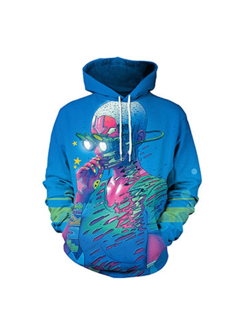 Loquat Digital Printed Pullover Long Sleeved Hoodie - Image 1