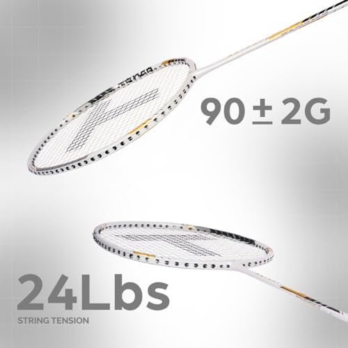 TANSO Astral 1.0 Composite Strung Badminton Racket with Free Full Racquet Cover (90 Grams, Jointless, High Strength Aluminium Frame, Carbon Fibre Shaft, 24 Lbs Tension) - Image 2