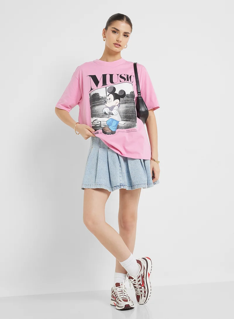 Disney Mickey Oversize Graphic T-Shirt