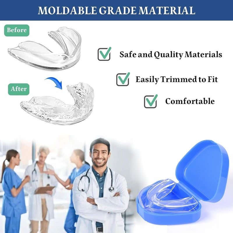 ToolHouse 4 Pcs Nighttime Mouth Guard for Oral Comfort, Clear Teeth Protector for Clenching Teeth, Custom Moldable Night Guard for Sleeping, Reusable Comfort Dental Retainer - Image 4