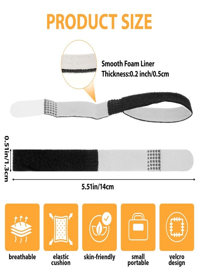 Wanmu Buddy Tape Finger Straps, 10 Pcs Finger Buddy Wraps With Padded, Hook and Loop Pinky Fingers Tapes Splint for Injured, Jammed, Swollen Fingers Support, Washable and Reusable - Image 2