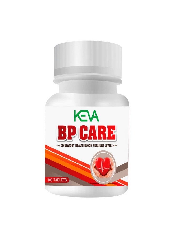 Keva BP Care Tablets - Manages Blood Pressure - 100 Tablets | Blood Pressure Support Supplement | Hypertension Supplement | Blood Circulation Supplement - Image 1