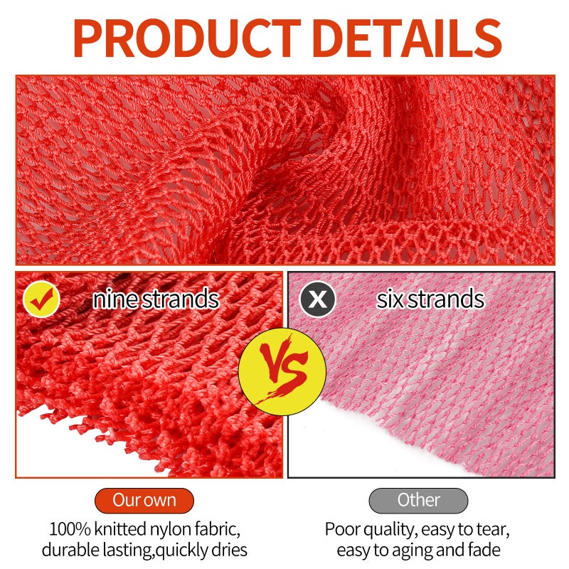 AbuQ 2 Pieces African net Sponge for exfoliating,African exfoliating net, African wash net, African Ghana Sapos scrubbing washcloth rag for Smoother Skin and Daily use,Blue-Blue - Image 2