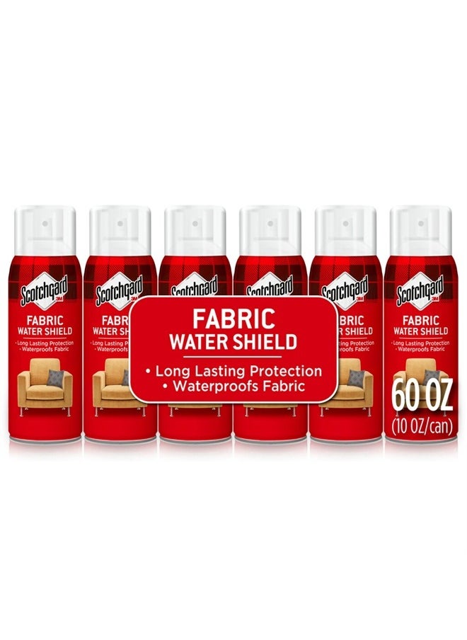 Scotchgard - Fabric Water Shield, 60 Ounces (Six, 10 Ounce Cans), Repels Water, Ideal for Couches, Pillows, Furniture, Shoes and More, Long Lasting Protection - Image 1