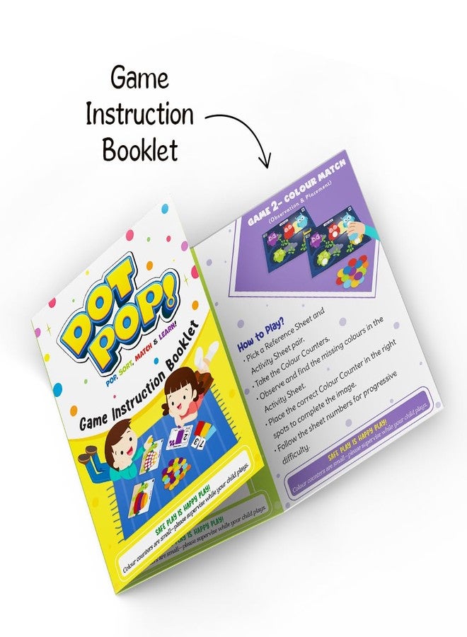 GiniMini DOT POP! Activity Kit for Kids 2-5 | 150+ Elements | Colour, Counting, Sorting & Matching Games | Early Learning, Motor Skills | Reusable, Mess-Free & Screen-Free Fun (DOTPOP) - Image 5