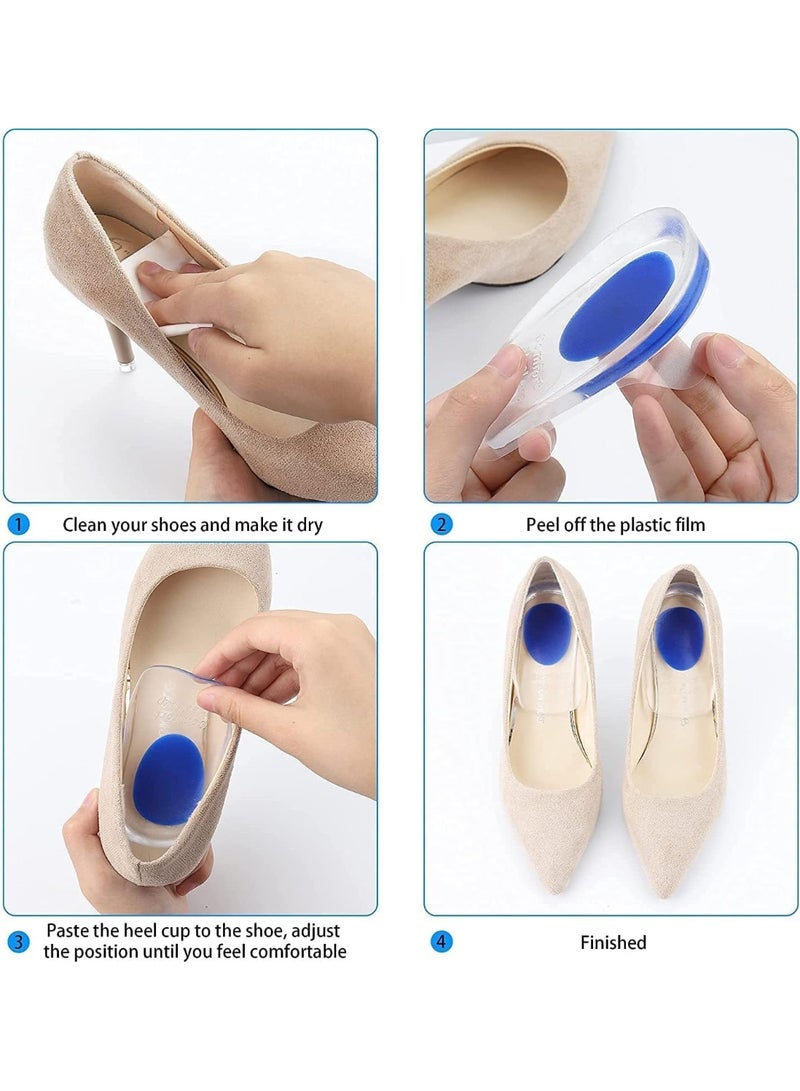 كومفي زوج من واقي كعب طبي من السيليكون للأحذية - مضاد للصدمات وتسكين الألم، مناسب للارتداء اليومي والأنشطة الرياضية. - Image 2