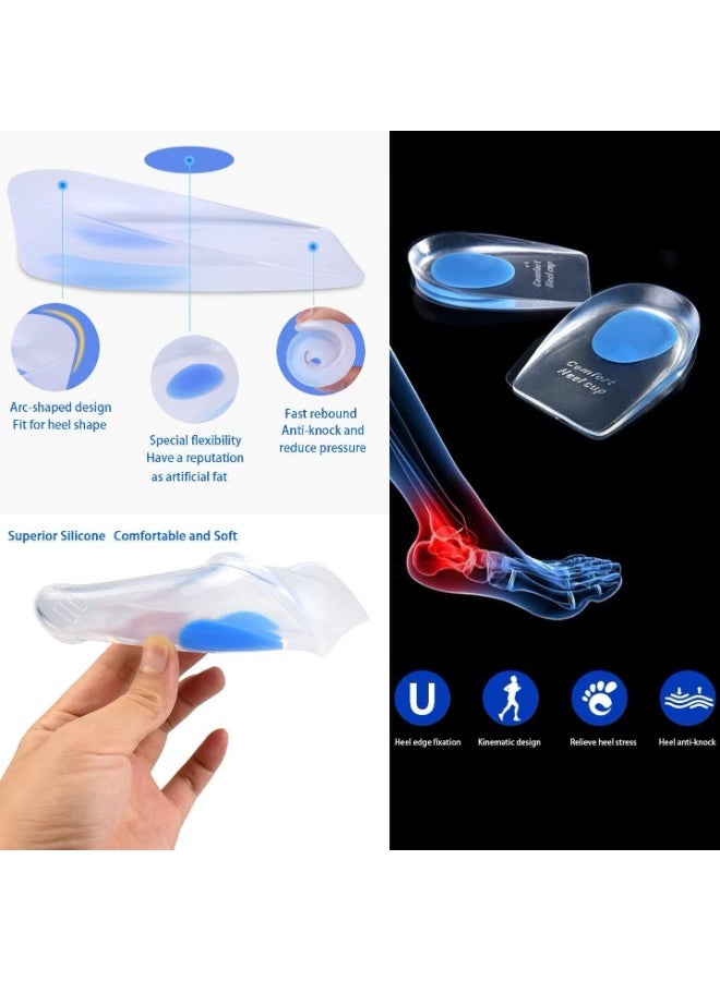 كومفي زوج من واقي كعب طبي من السيليكون للأحذية - مضاد للصدمات وتسكين الألم، مناسب للارتداء اليومي والأنشطة الرياضية. - Image 3