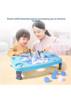 ماركة غير محددة لعبة الطاولة المزدوجة Knock On The Ice Online Red Penguin للأولاد والبنات الصغيرة والأطفال التعليمية على التفكير والتدريب على طاولة التركيز - اللون: [حجم متوسط] Penguin Ice Breaking [الملحقات كما هو موضح] - لعبة تفاعلية عائلية، رفقة لتعزيز المشاعر  - Image 3
