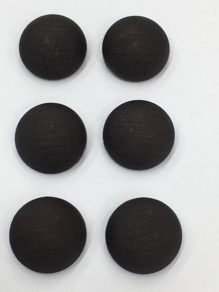 Karan Tuhafiye Karan Haberdashery Italian Matte Pearl Domed Model Jacket Cardigan Button Set 6 Piece Set Dark Brown - Image 1