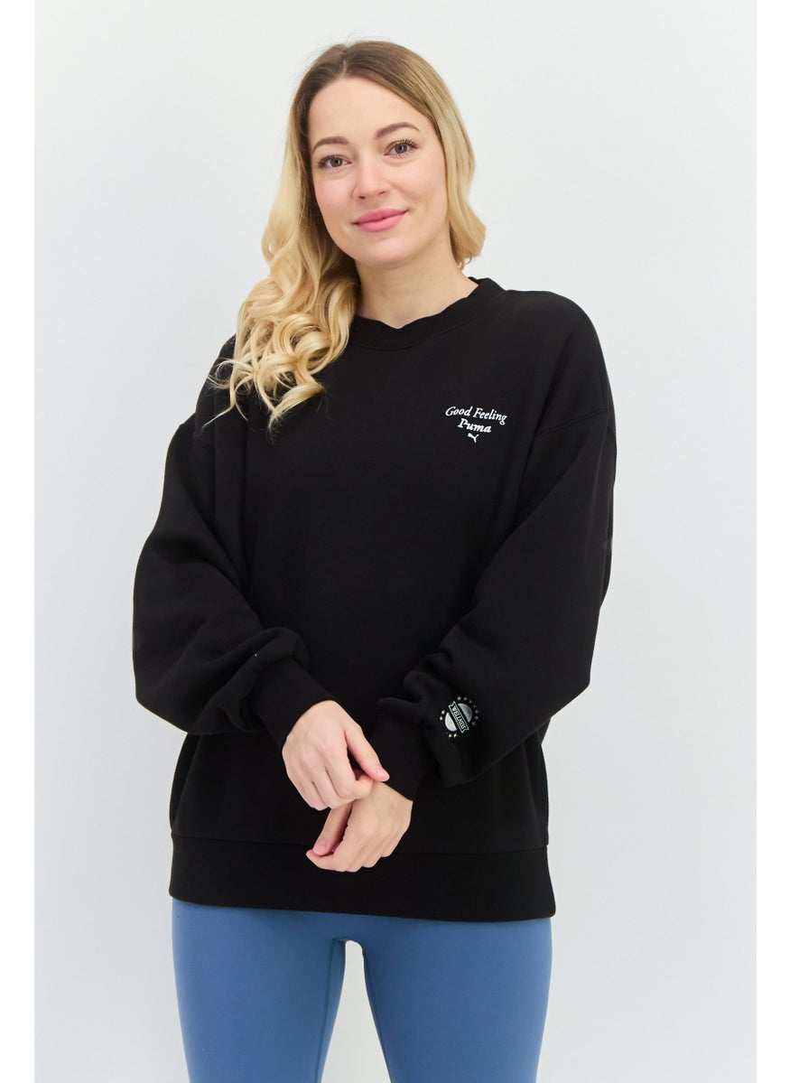 PUMA Women Sportswear Fit Long Sleeves Outdoor Sweatshirt, Black  - Image 1