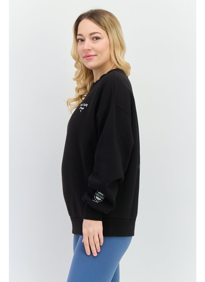 PUMA Women Sportswear Fit Long Sleeves Outdoor Sweatshirt, Black  - Image 2