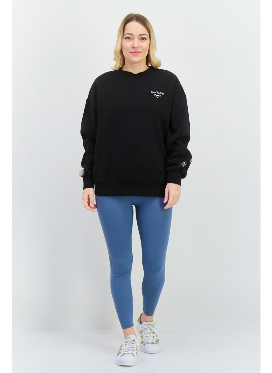 PUMA Women Sportswear Fit Long Sleeves Outdoor Sweatshirt, Black  - Image 4
