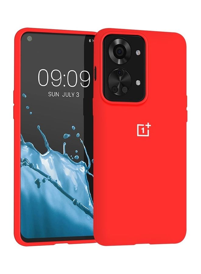 نيبمينينت غطاء حماية خلفي من السيليكون ومن جل لين وسائل بتصميم رفيع للغاية و كاملة للهيكل مقاس 6.43 بوصة لهاتف ون بلس نورد 2T أحمر - Image 1