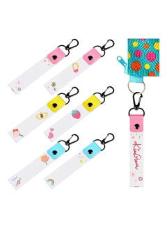 Personalized Name Tag Hook, 6 Pieces Kids ID Tag Backpack Name Tag Daycare Tag Backpack Name Tag Water Bottle Tag Backpack Tag (Cute Style)