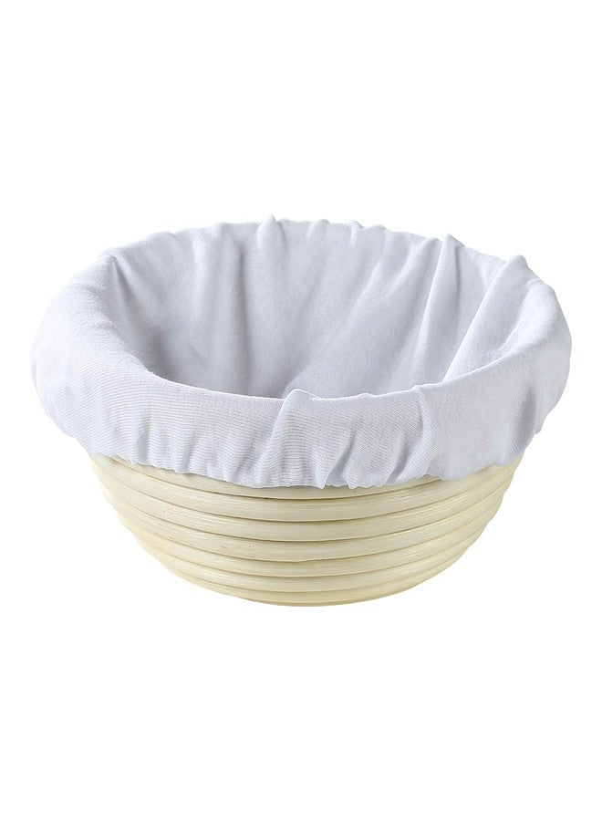 Frieling USA Brotform Round Bread Rising Basket and Liner, 8.5-Inch - Image 1