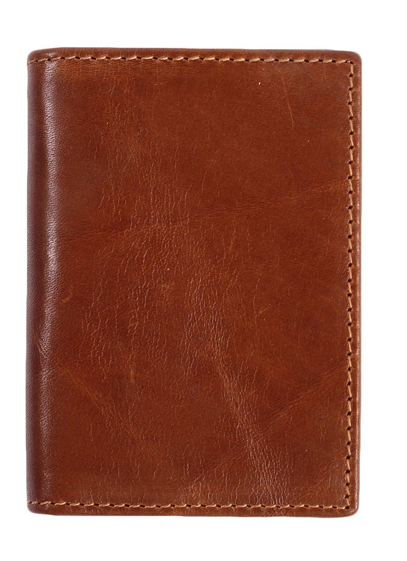 Easyoulife RFID Slim Wallet Men Thin Bifold Front Pocket Wallet Genuine Leather Card Holder (Brown) - Image 4