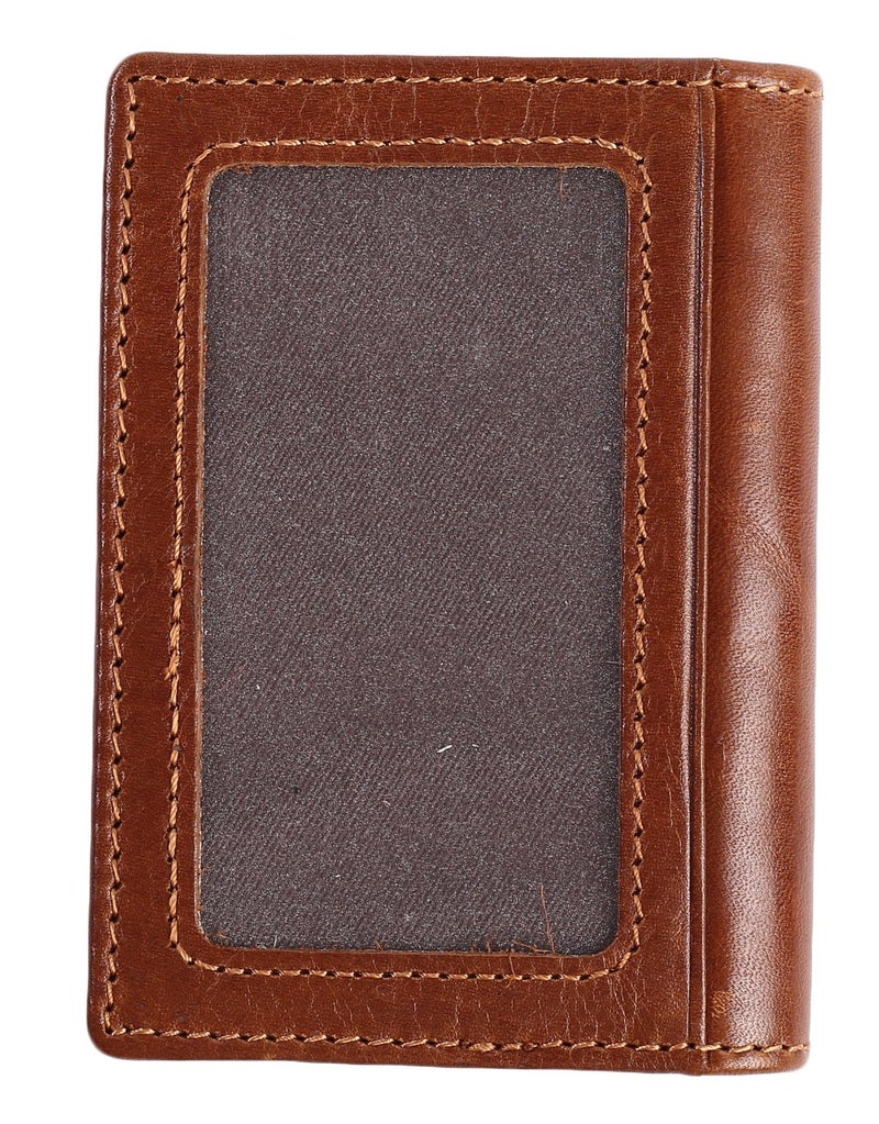 Easyoulife RFID Slim Wallet Men Thin Bifold Front Pocket Wallet Genuine Leather Card Holder (Brown) - Image 3